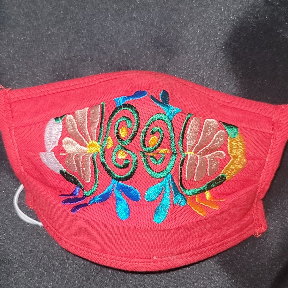 Embroidery Mexican face mask
